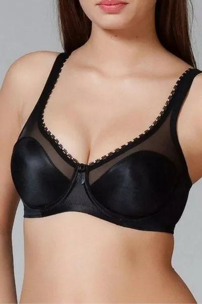 حمالة صدر نسائية بدون دعم مع رفارف وشبكة شفافة لتشكيل الصدر ()