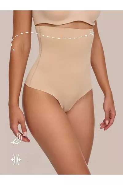 Private Model No Trace Shaping Comfortable Laser-Cut Brief Nude Color