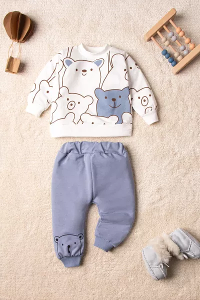 Smile Bear Nose 2-Piece Unisex Baby Outfit