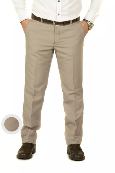 Herren Leinenhose für den Sommer mit steinfarbenem Aufnäher (1)