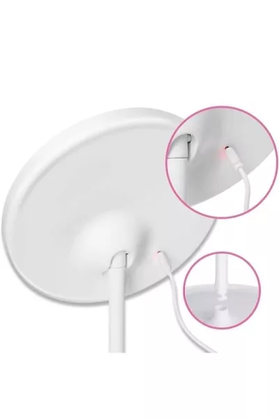 Кръгло настолно огледало за грим с USB и LED светлини с докосване