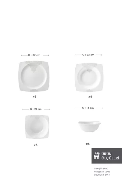 Square Bone Flava 6-Piece Dinner Set