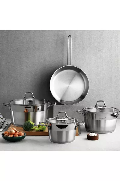 Vals Steel Cookware Set - 7 Pieces - Inox