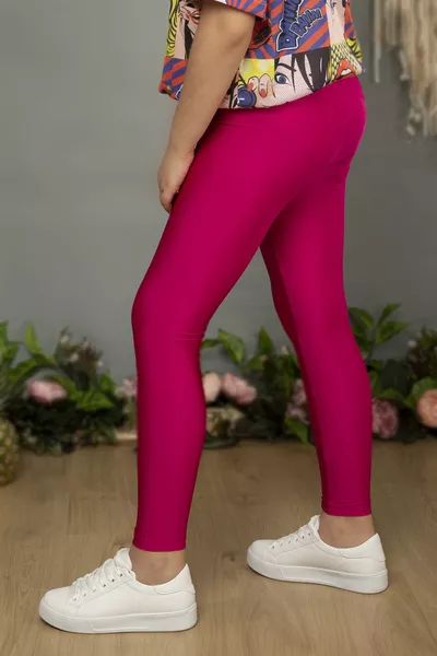 Mädchen-Disco-Leggings in Fuchsia