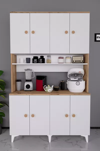 Urla Кът за кафе Многофункционален кухненски килер Шкаф за провизии Атлантически бор