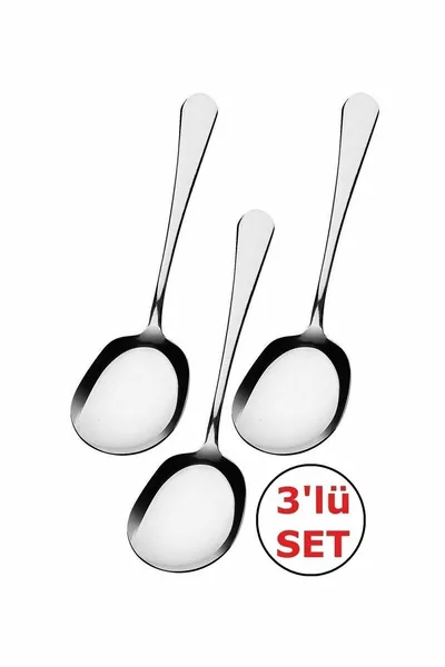 3 Steel Serving Spoons Cm