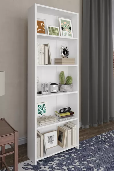 5-Planken Boekenkast - Wit