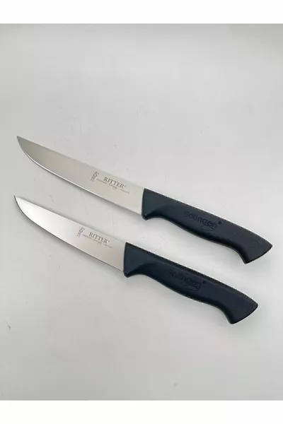 Chopping Knife Set of 2 Black Daily General Use