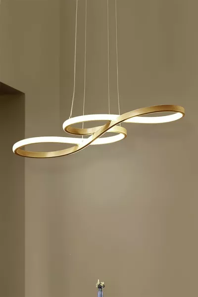 Suspension LED à effet vieilli moderne Rimaldo, lumière du jour, avec LED Power pour salon, cuisine, chambre et hall