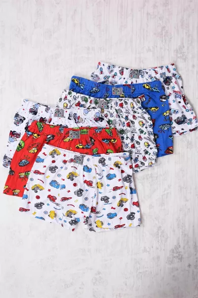 Silver 6-Pack Boys' Mixed Pattern Boxers