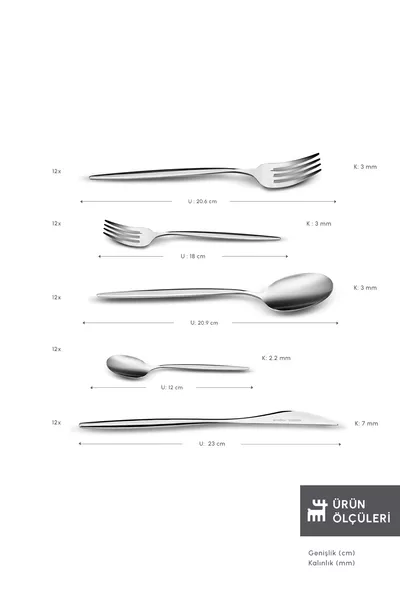 Лисабон Комплект прибори за хранене с индивидуални части