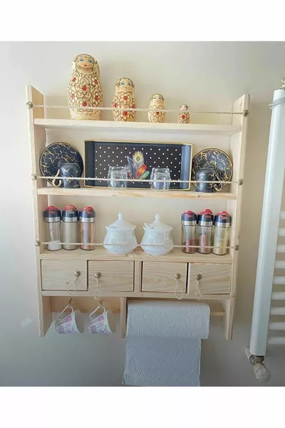 Декоративна дървена закачалка