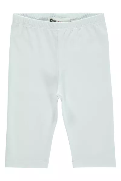 Mädchen Kurze Leggings 2-5 Jahre Weiß