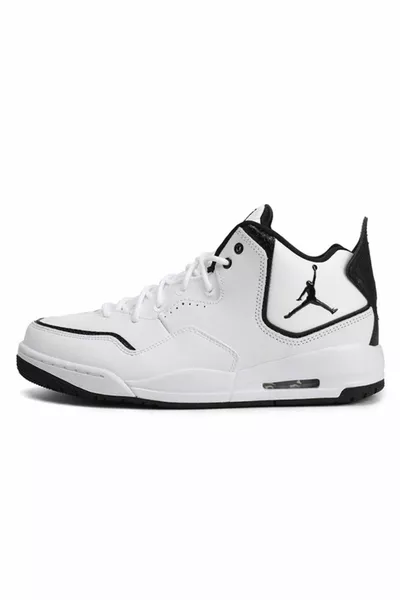 Air Jordan Courtside  'Bianco Nero' Leather Sneaker Scarpe da basket da uomo in pelle