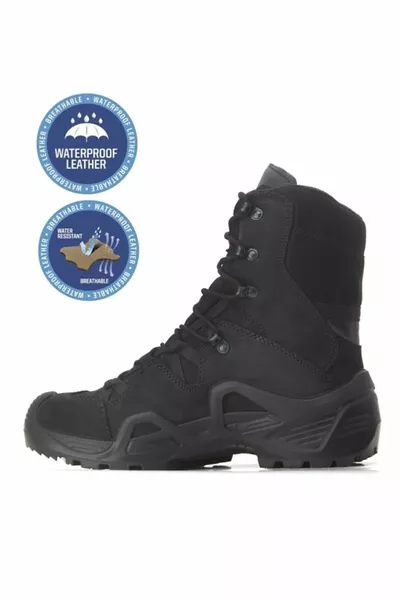 أحذية عسكرية سوداء مقاومة للماء أحذية رياضية للرجال في فصل الشتاء ماء ومقاوم للحرارة الباردة
