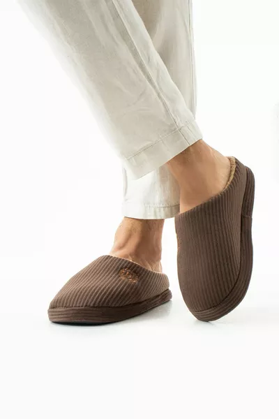 Unisex bestickte Hausschuhe aus Samt Hausschuhe für Herren