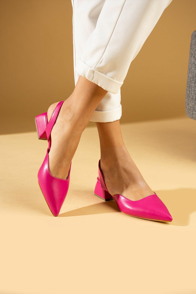 نسائي فوشيا كلاسيك قصير منخفض عارضة وحيد ومناسب مكتب كلاسيكي كعب كاجوال