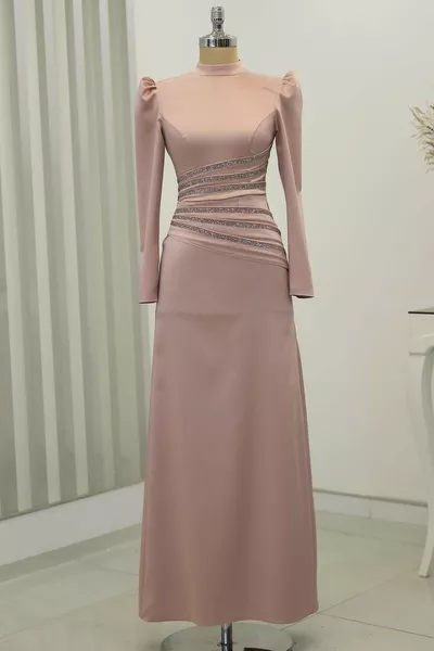 Hira Hijab Avondjurk Poeder