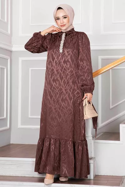 Taş Detaylı Tesettür Abiye