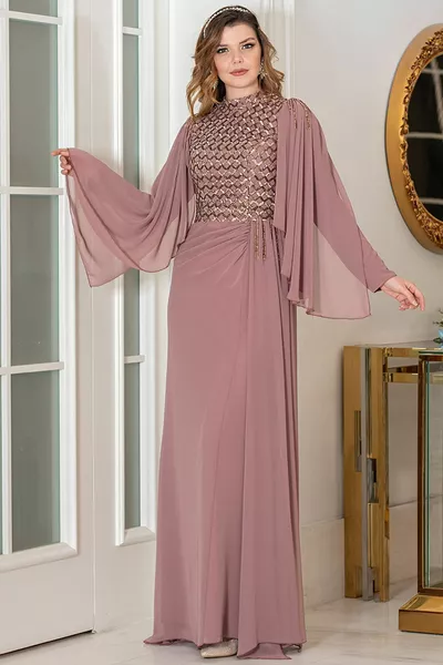 Belin Evening Dress Rose Dried 