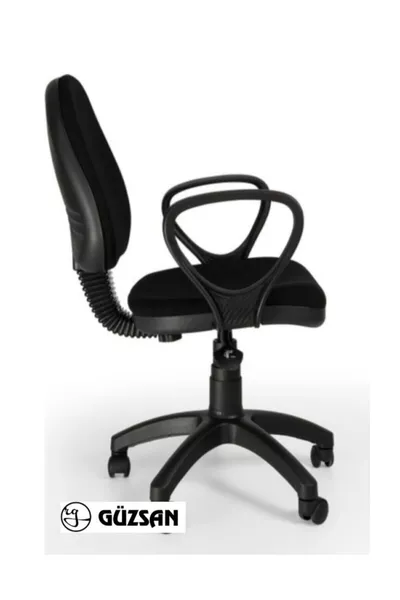 Sedia da ufficio girevole con ruote nere