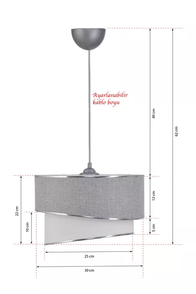 Stare Single Pendant Chandelier Gray