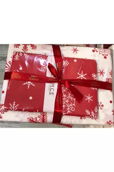 -Новогодняя концепция Красный комплект постельного белья для двуспальной кровати