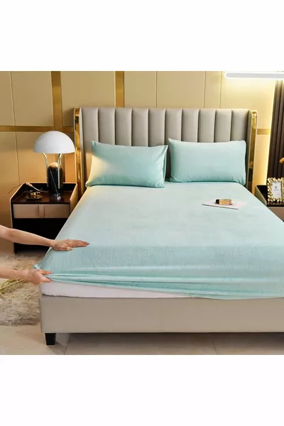 Комплект чаршафи с ластик от плат Ranforce и калъфки за възглавници, двоен размер - единичен 