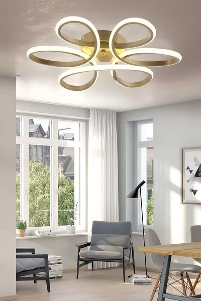 Plafonnier Alis Modern Vieilli Lumière du Jour Neuf pour Plafond Salon Cuisine Chambre Lustre LED
