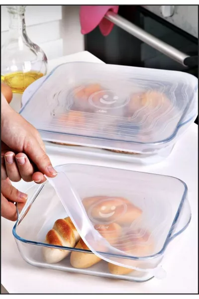 2 Dimensioni 2 Coperture in Silicone Quadrate per Pirofila