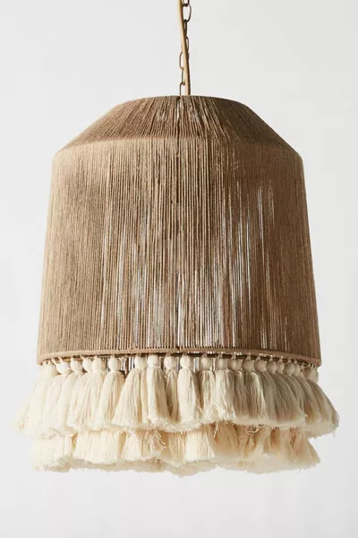 Natural Bohemian Chandelier, Rustic Chandelier, Jute Chandelier