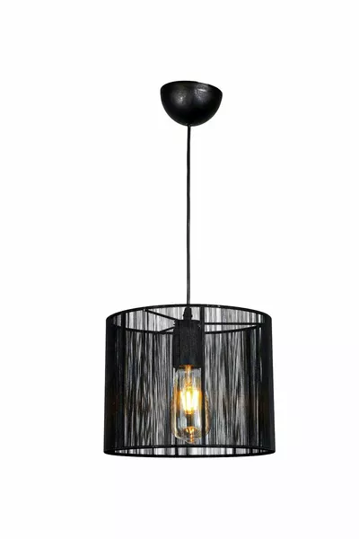 Lampadario rotondo Pierro con rivestimento nero