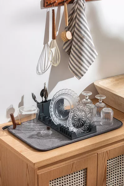 Katlanabilir Microfiber Matlı Tezgah Üstü Büyük Boy  cm 3 Parça BULAŞIKLIK SETİ