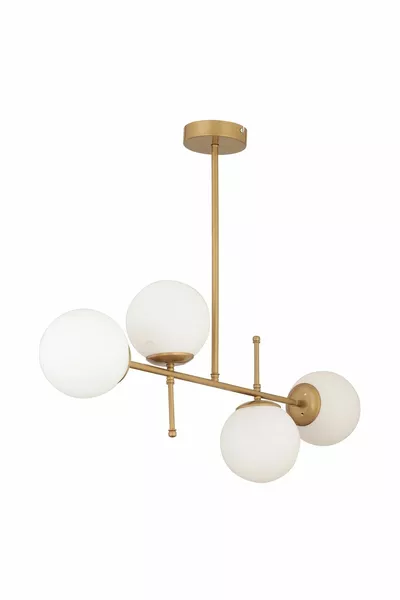 Günay 4-ка модерна износена кухненска маса, полилей за спалня и хол