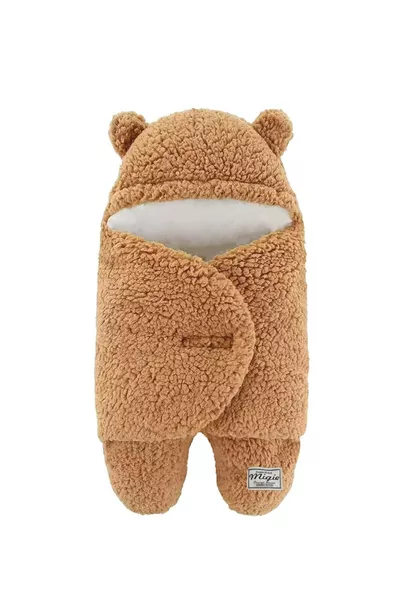 0-4 Monate Baby Außensack Schlafsack Lockiges Wellsoft Plüsch Cappuccino