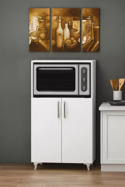 Мини фурна и микровълнова с шкаф с 2 врати