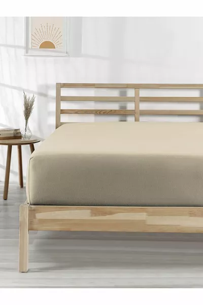 % Katoen | Hoeslaken voor eenpersoons/tweepersoonsbed | Fitted Jersey | Tricot Laken