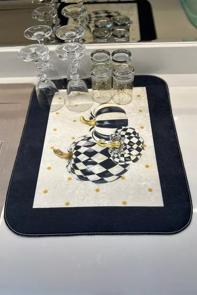 Bulaşık Kurutma Matı Kurulama Bezi Kurutma Örtüsü Tezgah Üstü Bulaşıklık  Cm Yıkanabilir