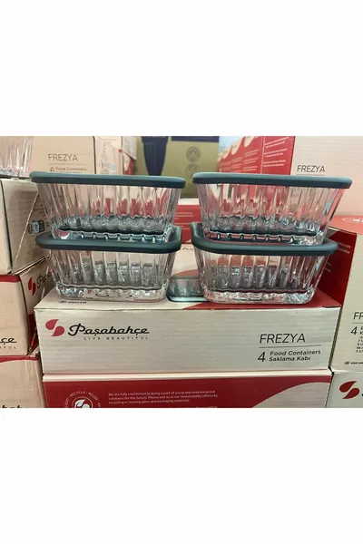 Frezya 4-delige kom met antracietgrijze deksel