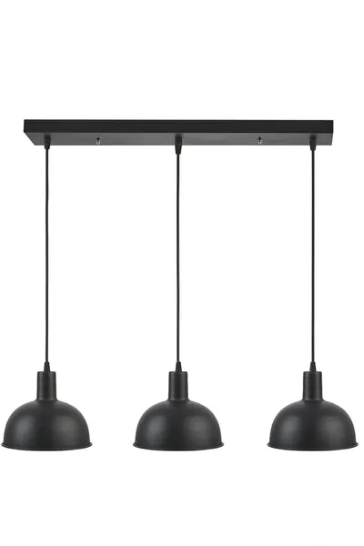 Marley Custom Design Modern Decorative Cafe-Kitchen Living Room Black 3-Light Pendant Chandelier