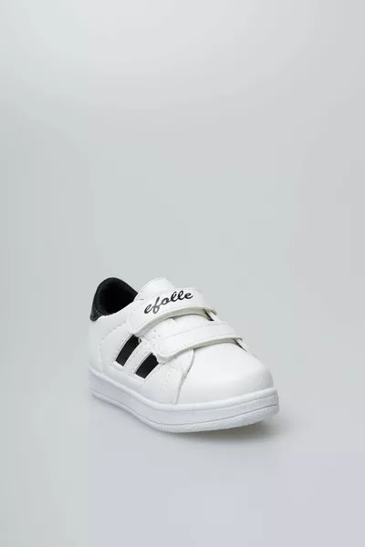 الجانب الأبيض الأسود شريط أحذية الطفل