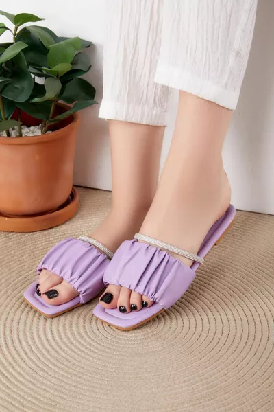 Women's Lilac Slippers - 