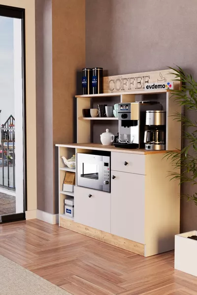 Barista Coffee Corner Multi-Purpose Cabinet Atlantic Pine