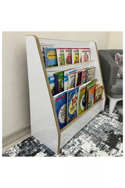 Melis 3-Shelf Bookcase - Baby Children’s Playroom Melis 3-Shelf Montessori Bookcase