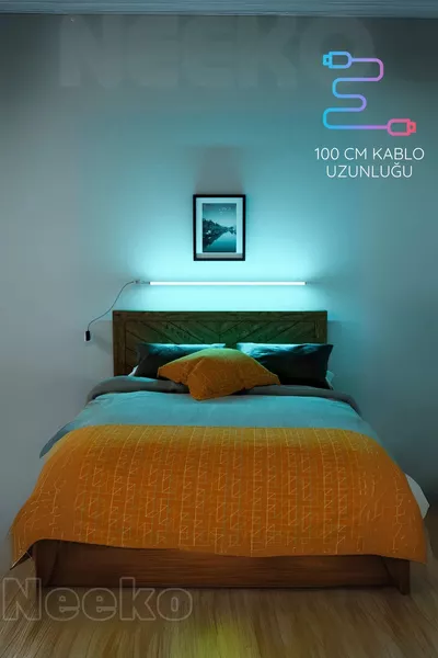 Дистанционно управляема LED аплик лампа за нощно осветление с дистанционно,  см