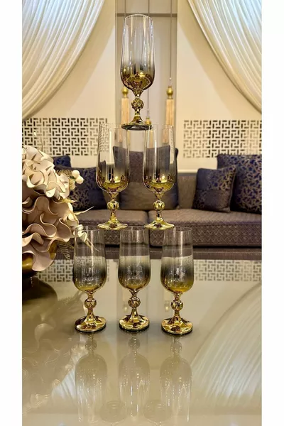 Kristall Gold Kaffeeglas für Wasser  ml