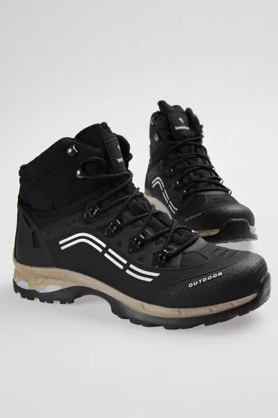 Stivali da trekking unisex neri argento 