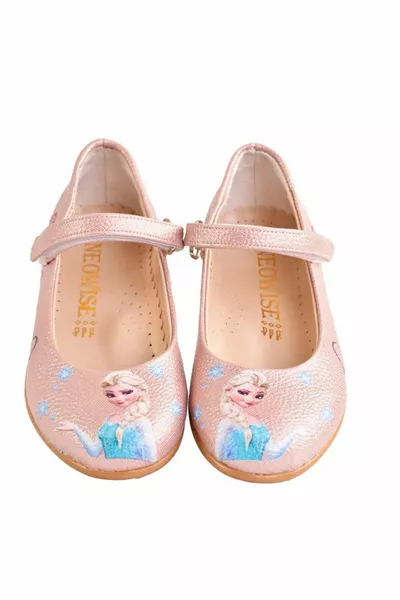 Girls Elsa Anna Orthopedic Powder Ballet Flats