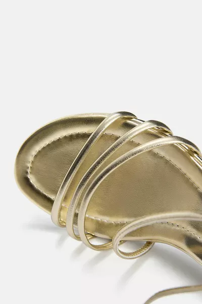 Sandales à talons ronds