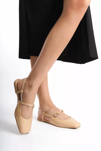 Women's Skin Patent Leather Color Casual Ballet Flats